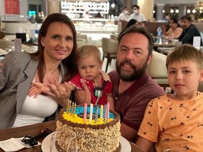 Svetlana and Sergii Kostiuk moved to Dubai in April 2022 with their two sons. Photo: Svetlana Kostiuk