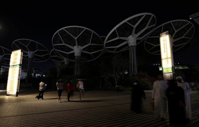 The sustainability Pavilion at Expo 2020 Dubai. EPA