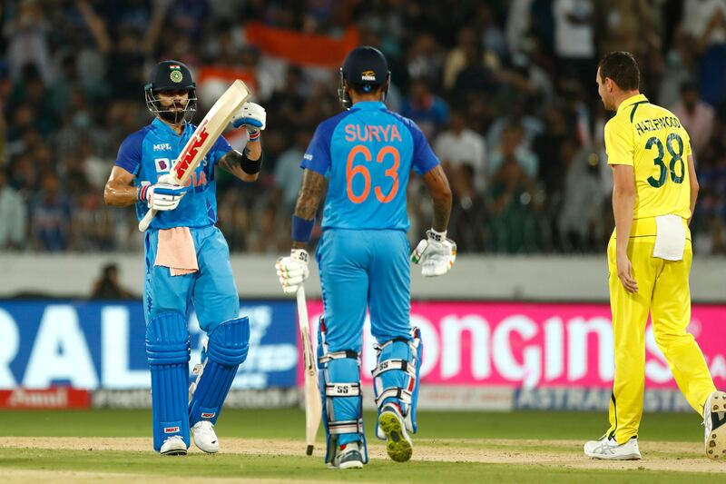 Virat Kohli and Suryakumar Yadav guided India to victory in the third T20. Getty