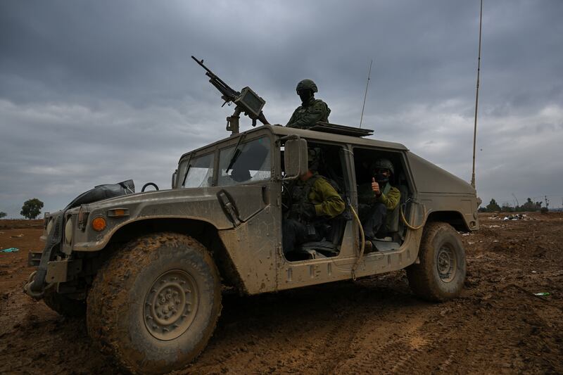Israeli soldiers near the Gaza border in southern Israel on Thursday. Getty Images