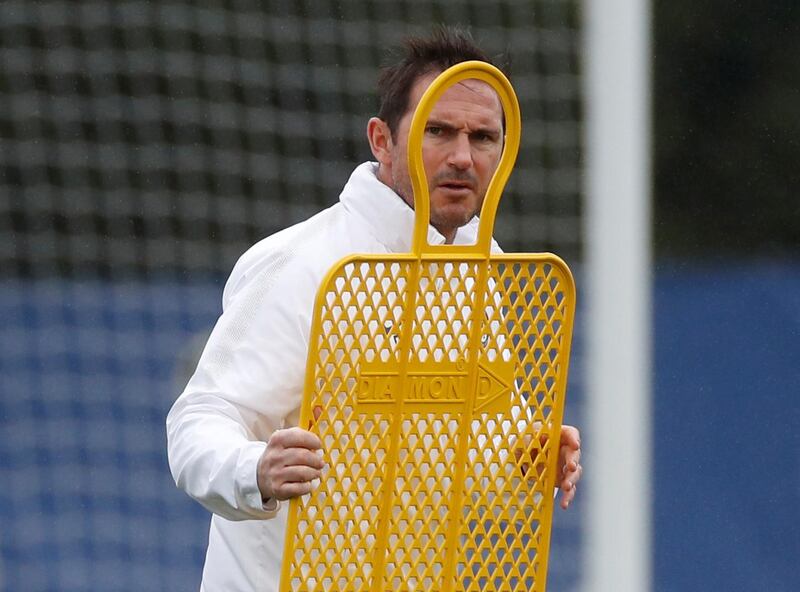 Chelsea manager Frank Lampard during training on Tuesday, November 26, ahead of their Champions League match against Valencia. Reuters