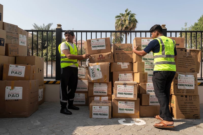 This weekend, the Pakistan Association Dubai sent 42 tonnes of relief supplies, with more to be shipped as donations continue.
