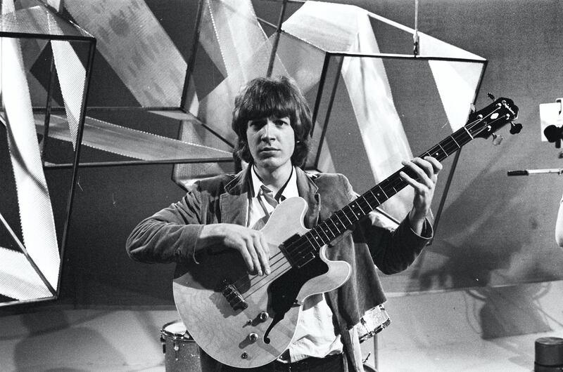 Scott Walker of The Walker Brothers on the set of TV show Thank Your Lucky Stars, United Kingdom, August 1965. (Photo by Stanley Bielecki/ASP/Getty Images)