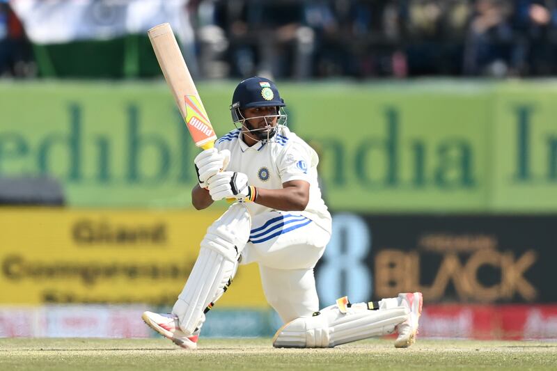 Sarfaraz Khan hit three fifties in three Tests against England. Getty Images