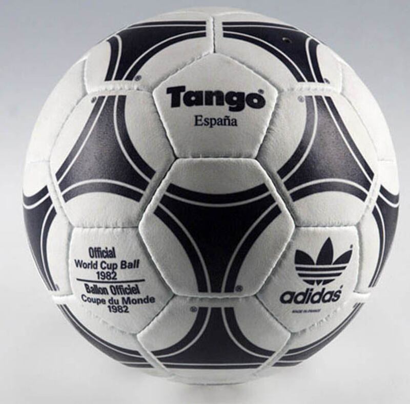 Adidas World Cup football Tango Espana, which was the official match ball at the 1982 World Cup in Spain. Getty