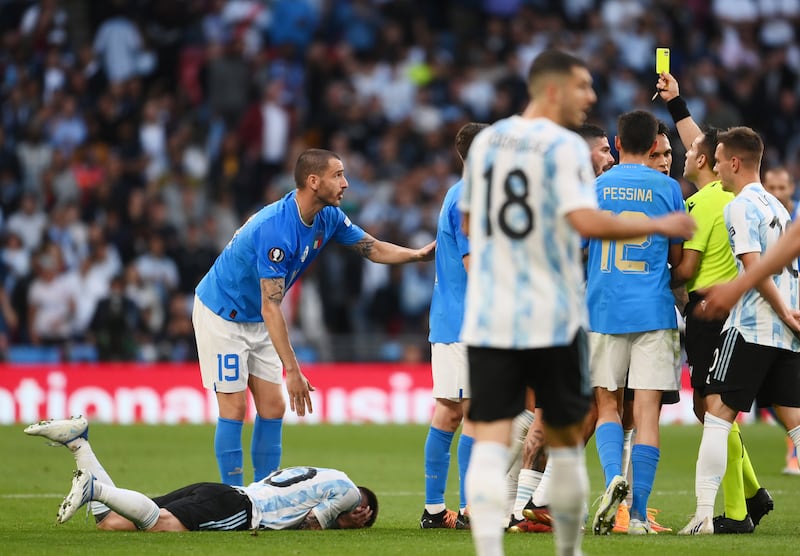 Leonardo Bonucci – 3. The Juventus centre-back was a spectator for Argentina’s first GOAL, and he was in disarray again when Di Maria went through. Nearly gifted Argentina a third with a wayward back pass. Booked. Getty Images