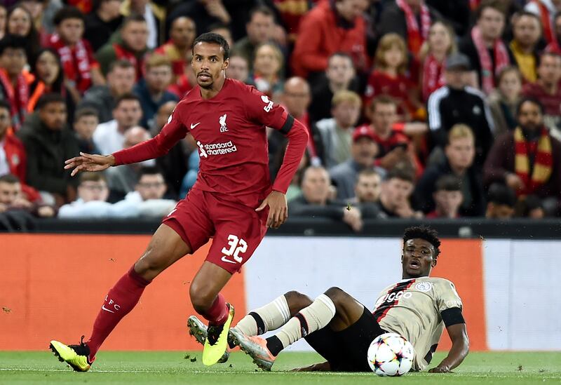 Joel Matip - 7. The 31-year-old scored the winning goal and was a threat when stepping out from the back. He was solid defensively. EPA