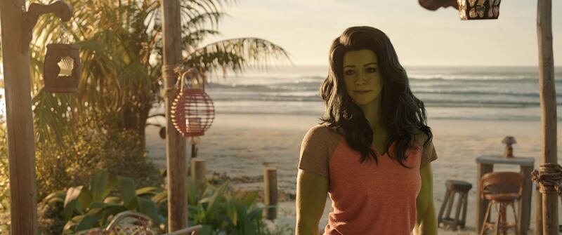 The show trades in action for comedy, focusing on how She-Hulk navigates the American legal system. 
