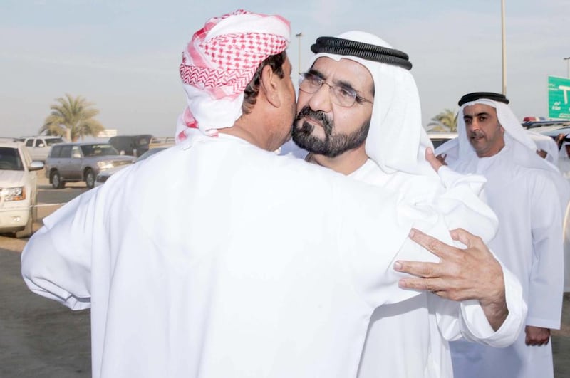 Sheikh Mohammed arrives to offer condolences to the families. WAM