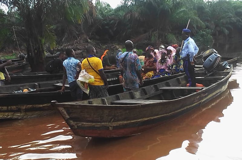Officials in Benin, West Africa, check river crossings and border checkpoints as part of a global crackdown on human trafficking by Interpol. Photo: Interpol