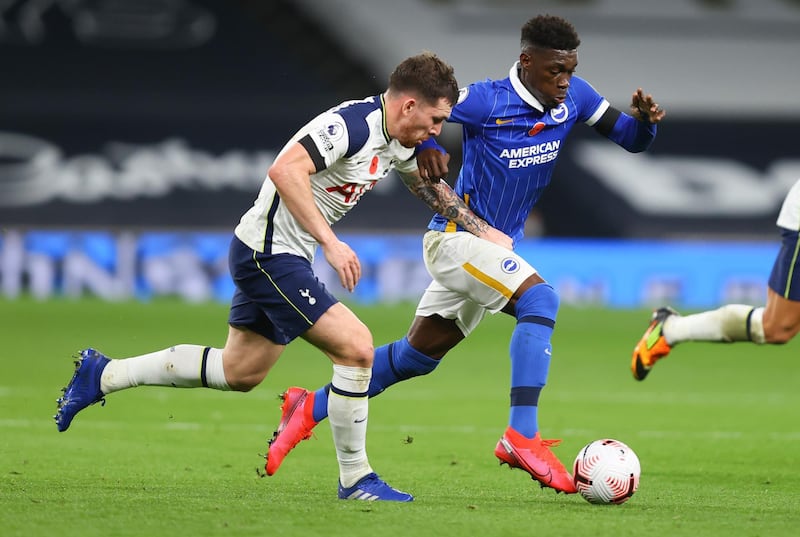 Pierre-Emile Hojbjerg, 7 – Looked solid as Brighton grew into the game. He was strong in the tackle and displayed excellent positional play and did all of Tottenham’s dirty work. AP