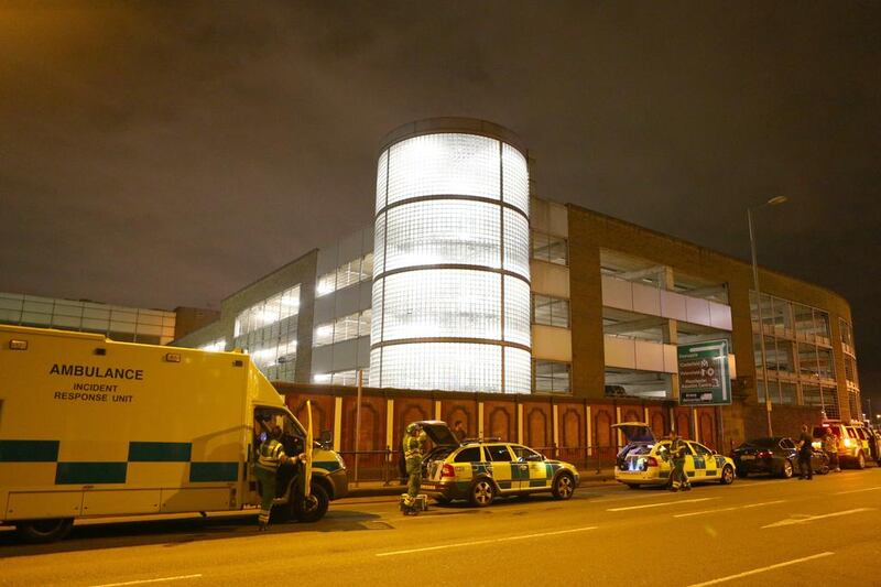 Dozens of ambulances rushed to the scene in Manchester to remove the wounded. Getty Images