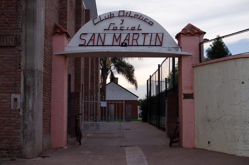 A view of the "Club Atletico y Social San Martin" where Emiliano Sala played soccer when he was young, in Progreso, Santa Fe province, Argentina. AFP