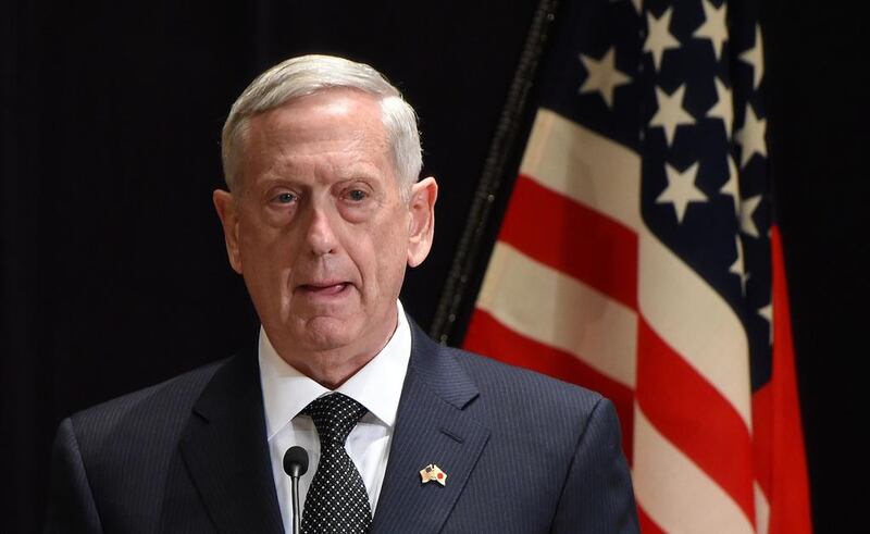 US defence secretary James Mattis speaks in Tokyo on February 4, 2017. He declared Iran was the world’s biggest state sponsor of terrorism after the US placed new sanctions on Tehran for a missile test. Toru Yamanaka / AFP 