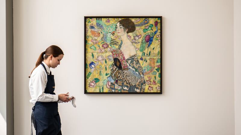 Dame mit Facher (Lady with Fan) was painted by Gustav Klimt at the height of his artistic practice. Photo: Sotheby's