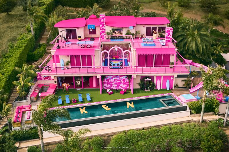 Airbnb will offer guests a chance to stay in Barbie's Malibu mansion in July. Photo: Hogwash Studios