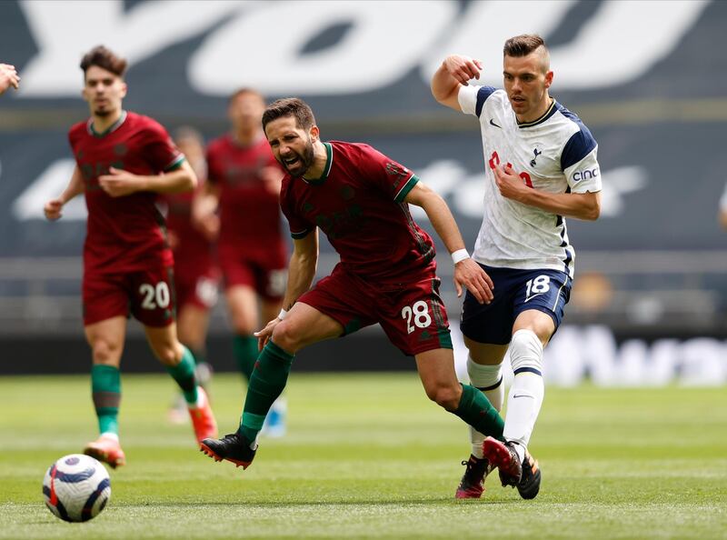 Joao Moutinho – 6: The 34-year-old midfielder produced one perfectly weighted pass behind Spurs defence to put Semedo away down left. Caught in possession a couple of times by Spurs’ more fleet-footed midfielders. AP