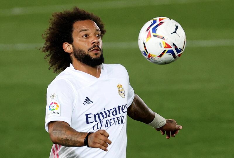 Defender Marcelo controls the ball. EPA