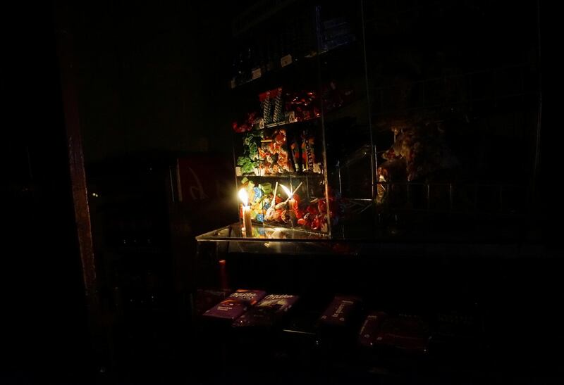 Sweets for sale are seen inside a store lit by candlelight as the neighbourhood Parque Batlle goes without electricity, although power has mostly been restored after a massive blackout in Argentina cut electricity to much of neighbouring Uruguay and swaths of Paraguay, in Montevideo, Uruguay.  Reuters