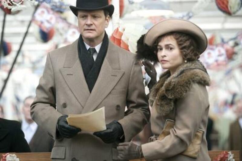 Colin Firth as King George VI and Helena Bonham Carter as his wife Elizabeth in Tom Hooper’s film The King’s Speech.