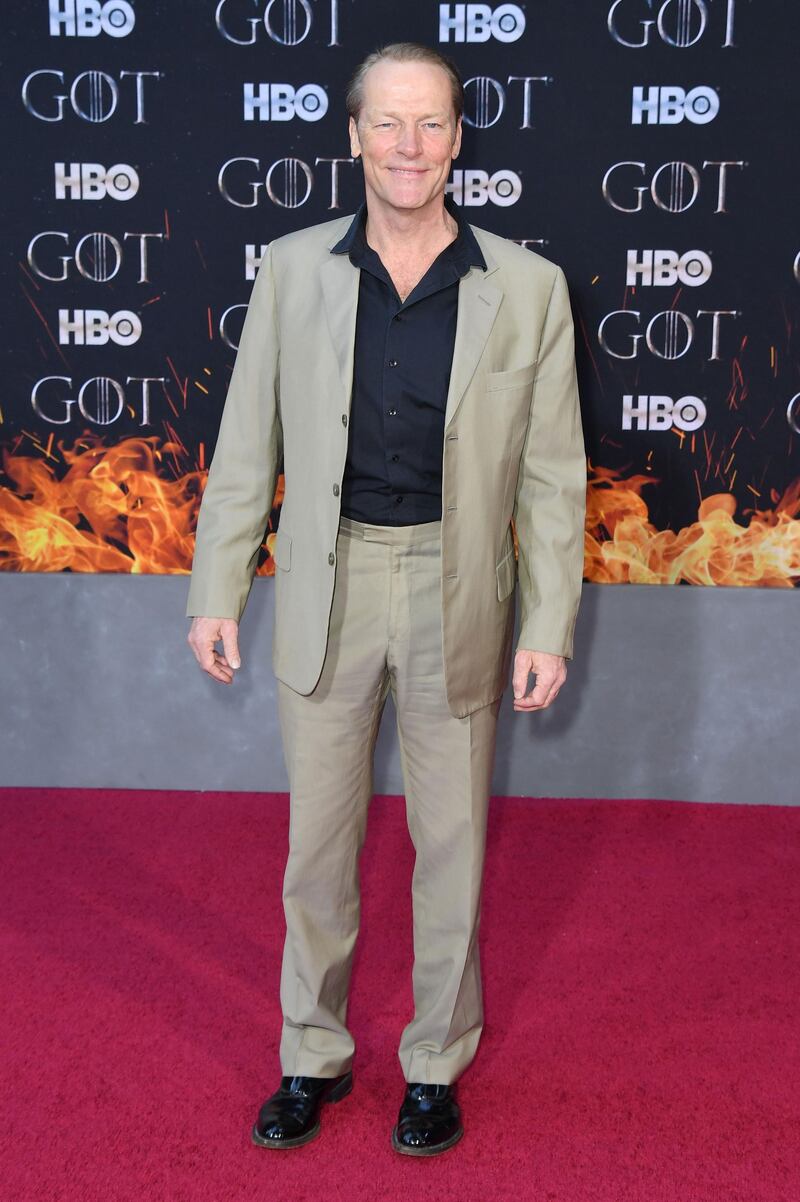 Iain Glen (Jorah Mormont) arrives for the 'Game of Thrones' final season premiere at Radio City Music Hall on April 3, 2019 in New York. AFP