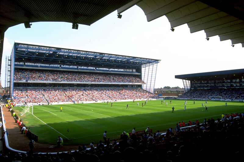 19 Aug 1995:  A general view of Maine Road the home of Manchester City Football Club in Manchester, England.This picture was taken during the FA Carling Premiership match against Tottenham Hotspur.  The match finished in a 1-1 draw. \ Mandatory Credit: Gary M Prior/Allsport