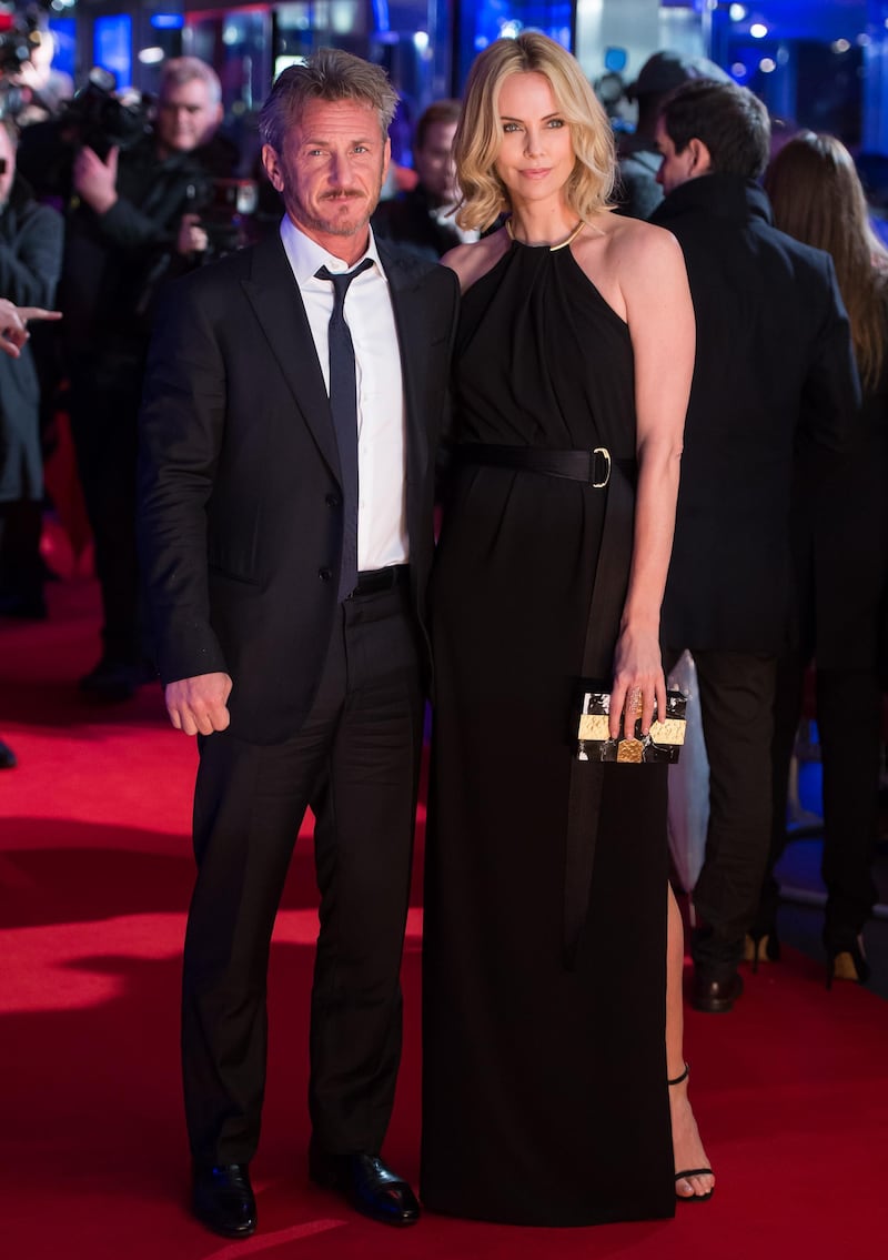 LONDON, ENGLAND - FEBRUARY 16:  Sean Penn and Charlize Theron attend the World Premiere of "The Gunman" at BFI Southbank on February 16, 2015 in London, England.  (Photo by Ian Gavan/Getty Images)