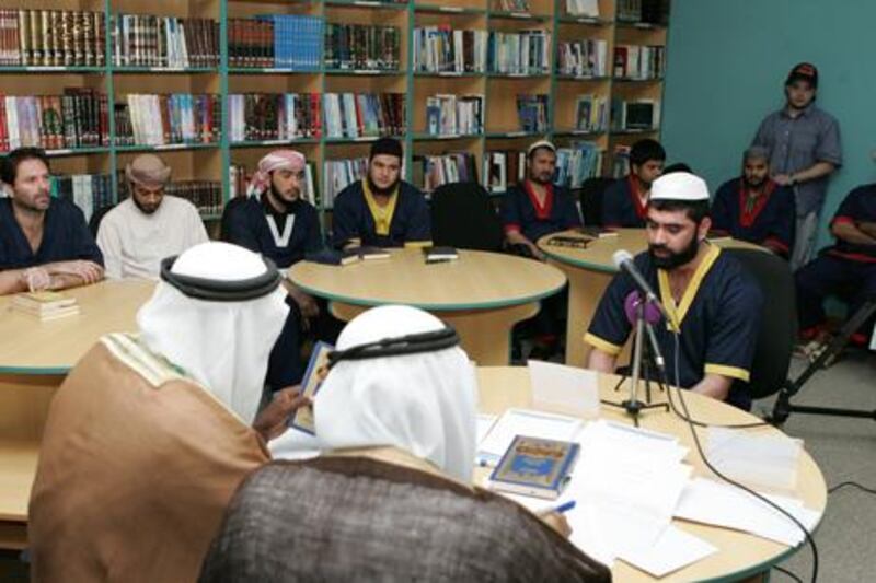 provided photo
ABU DHABI- February 6th
Thirteen inmates who memorised between one and three chapters of the Quran took part in a contest at Al Falia Central Prison in Ras Al Khaimah on Tuesday.
Prisoners of various ages and nationalities competed in three categories during the one-day contest, which was organised by the Quran Sciences Institute of Ras Al Khaimah.
The winners of the 13th RAK Holy Quran Award will be honoured at a special ceremony in coming weeks, officials said. Courtesy Tamer Assal