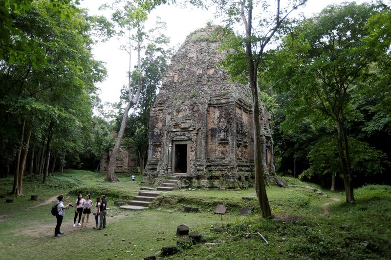Tourists visit Sambor Prei Kuk, or 'the temple in the richness of the forest', an archaeological site of ancient Ishanapura in Kampong Thom province, Cambodia. Samrang Pring / Reuters