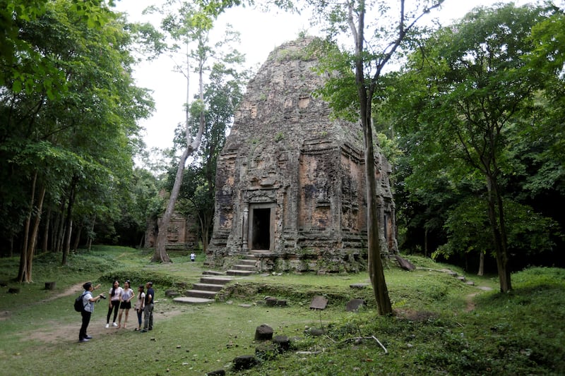 Tourists visit Sambor Prei Kuk, or 'the temple in the richness of the forest', an archaeological site of ancient Ishanapura in Kampong Thom province, Cambodia. Samrang Pring / Reuters