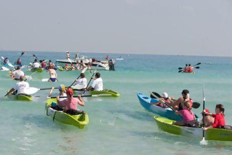 It was not just about surfers and stand up paddleboarding during the Paddle for the Planet event. Many kayaks and canoes also made it out with the longboarders.