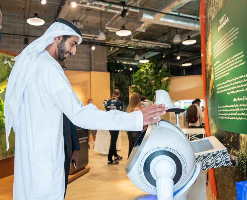 Sheikh Shakhbout visits the pavilions of African nations at Expo 2020 Dubai.
