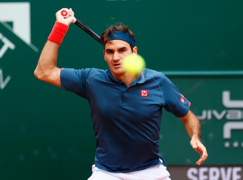 Roger Federer during his match against Pablo Andujar. Reuters