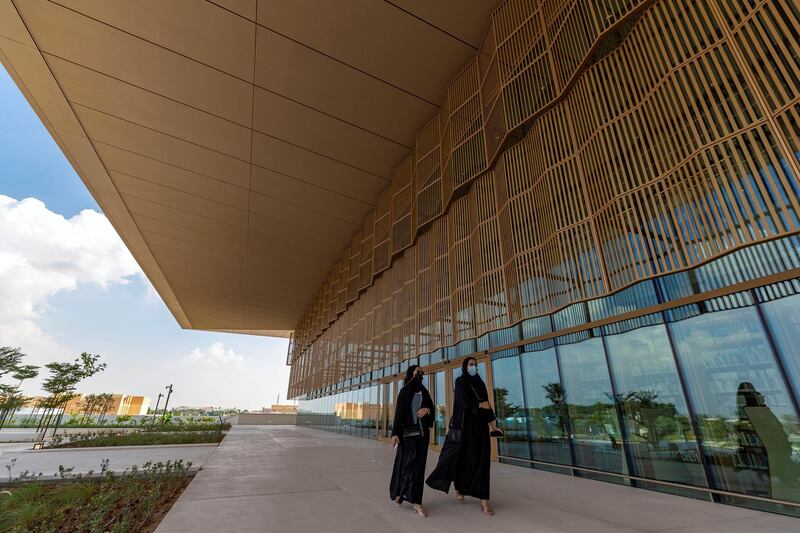 Sharjah, United Arab Emirates - December 10, 2020: News. Arts. Opening of the House of Wisdom, a high tech new library. Thursday, December 10th, 2020 in Sharjah. Chris Whiteoak / The National