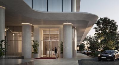 The Residences Dorchester Collection Dubai Lobby. Courtesy Omniyat