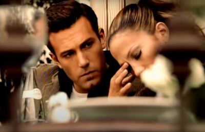 In the music video for 'Jenny From The Block', Ben Affleck was ridiculed for playing J-Lo's doting boyfriend. Lopez would later try to remove the video from MTV and VH1 playlists. Photo: Epic Records