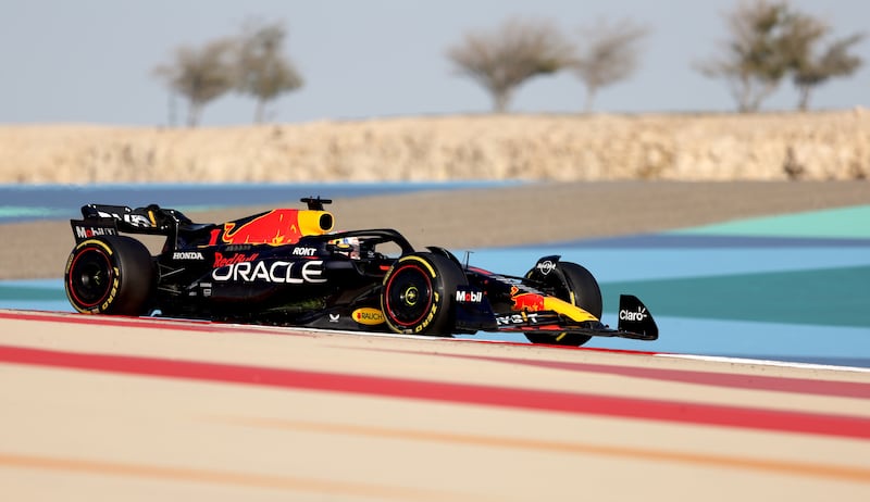 Max Verstappen during testing in Bahrain. EPA