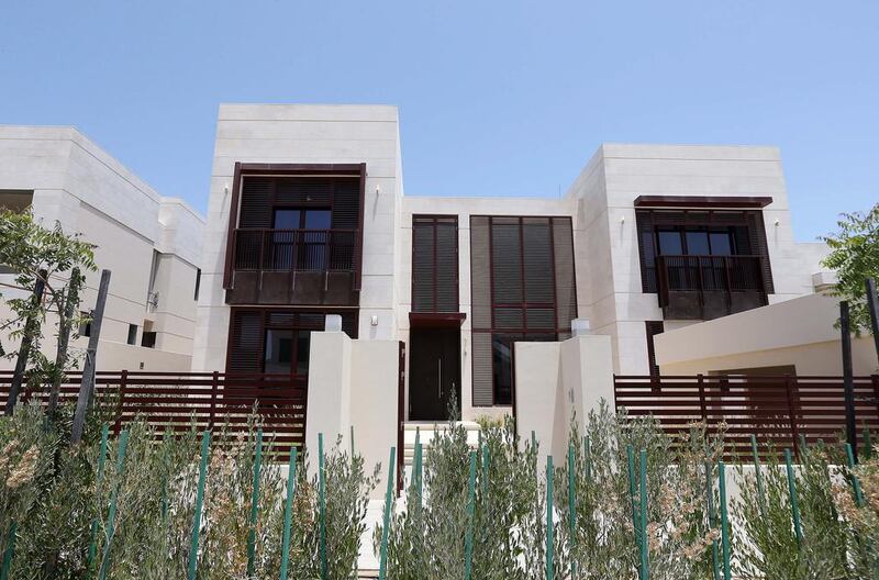 The largest villas in Hidd Al Saadiyat measure more than 29,000 square feet. Pictured is a seven bedroom villa.  Pawan Singh / The National