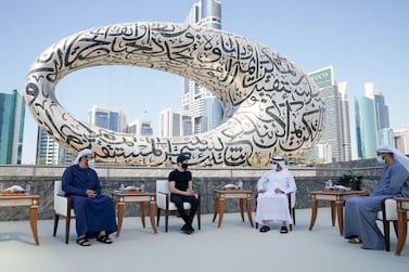 Dubai Crown Prince Sheikh Hamdan meets Pavel Durov, Founder and CEO of Telegram. Also present are Mohammed Al Gergawi, Minister of Cabinet Affairs and Omar Al Olama, the Minister of State for Artificial Intelligence, Digital Economy and Remote Work Applications. Image: Wam