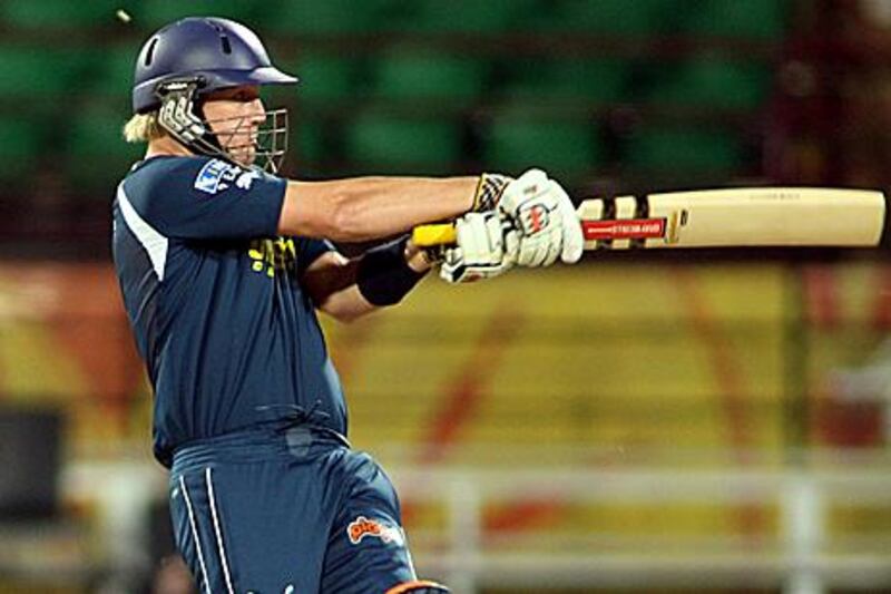 Deccan Chargers' Cameron White scored 31 in a low-scoring game against Kochi Tuskers yesterday.