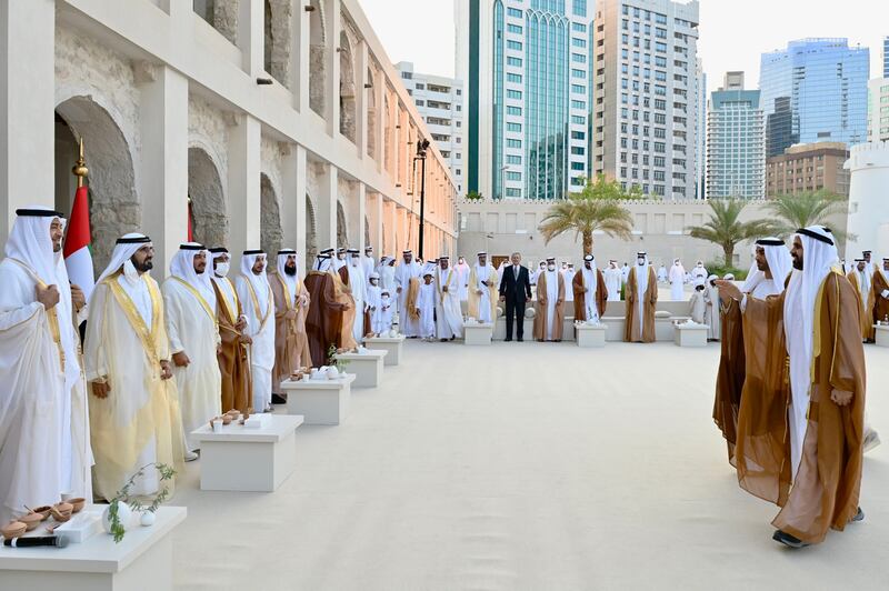 It was a mass ceremony, held at various locations across the country, to celebrate the marriage of Sheikh Hamdan bin Mohamed bin Zayed to Sheikha Fakhra, the daughter of Sheikh Khalifa bin Hamdan bin Mohamed Al Nahyan, and 150 other Emirati couples.