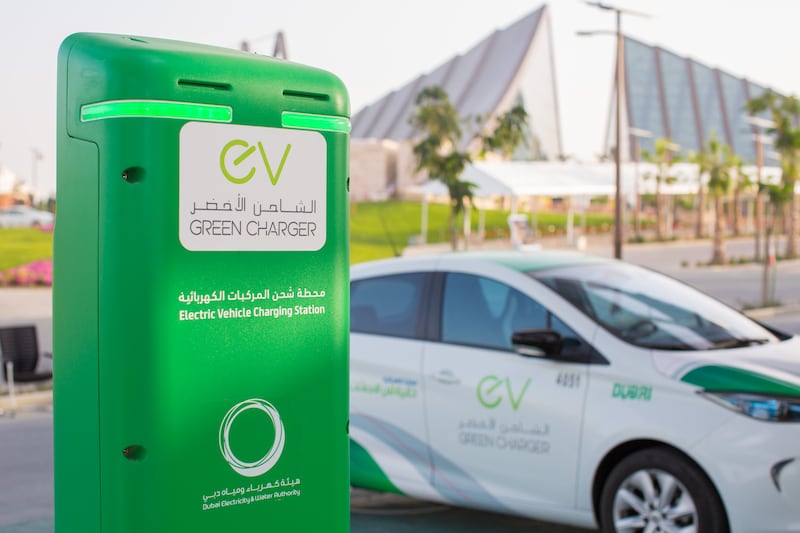 Dewa's EV Green Chargers have provided more than 8,800MWh of power to electric vehicles in Dubai since 2015. Photo: Dewa
