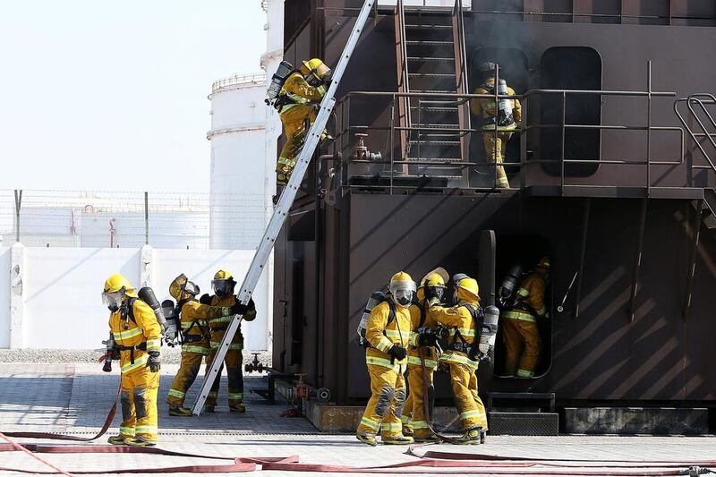 UAE Fire and Life Safety Code was updated in January 2017. The country is now focused on training and compliance. Pawan Singh / The National, file