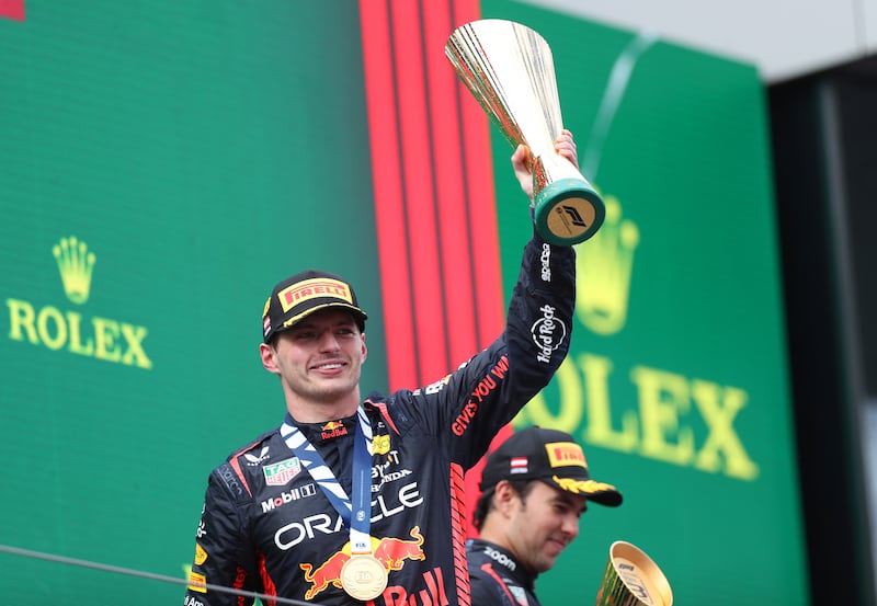 Max Verstappen after winning the Austrian Grand Prix at Red Bull Ring in Spielberg, on July 2, 2023. Getty