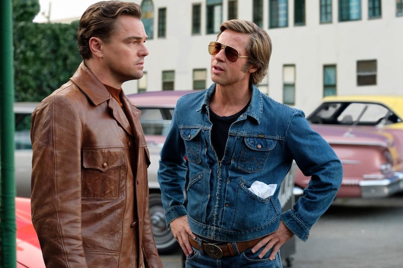 Leonardo DiCaprio and Brad Pitt in a scene from 'Once Upon a Time ... in Hollywood.' AP