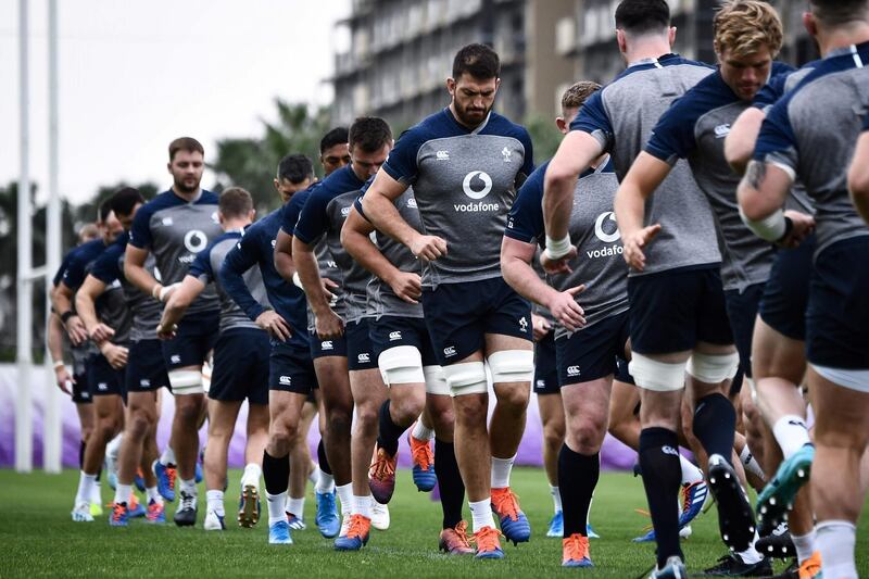 Ireland training at Arcs Urayasu Park on Thursday. AFP