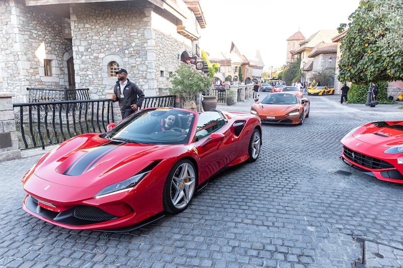 The club has more than 300 members, including the owner of this Ferrari F8 Spider