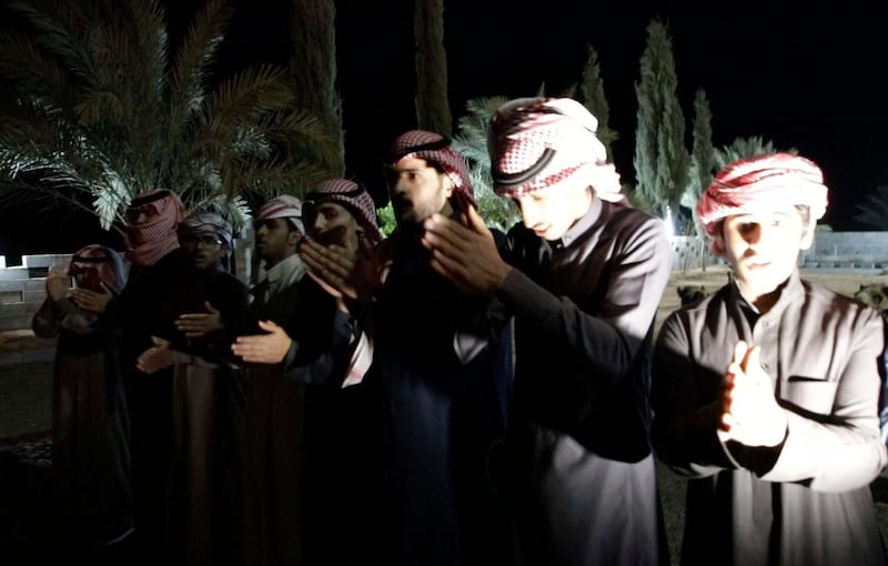 The Al Faqeer Tribe engage in an evening dance to farewell their visitors. Suhail Rather/TheNational