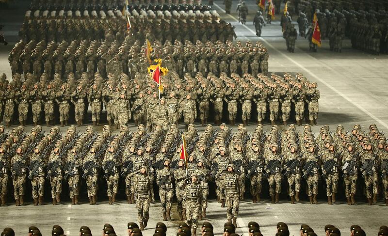 A military parade celebrates the 8th Congress of the Workers' Party of Korea (WPK) in Pyongyang. KCNA / AFP