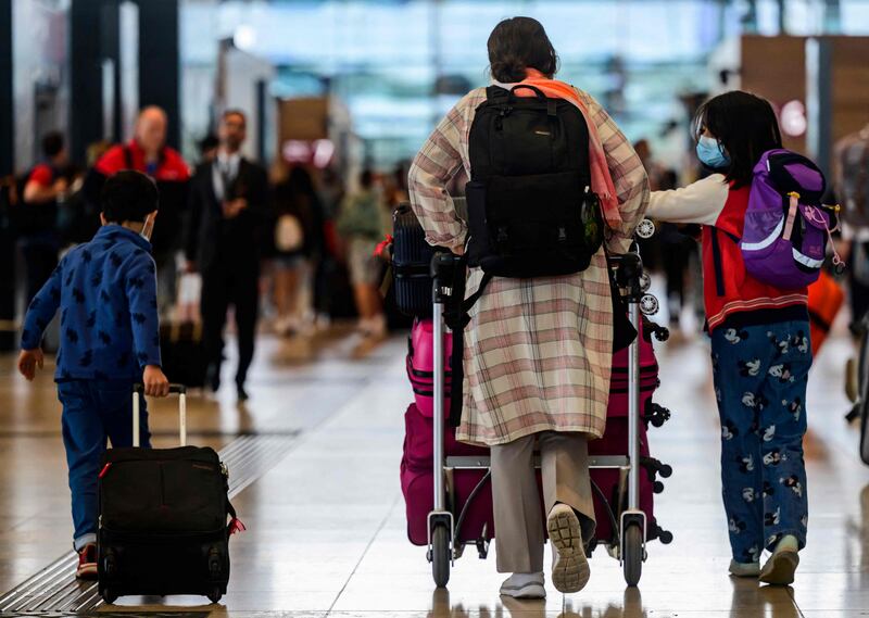 Passengers at Berlin Brandenburg Airport. AFP